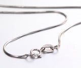 14"-32" Thin Slim Real 925 Sterling Silver Octagon Snake Chains Necklace Women Kids Girls Jewelry Kolye Colier 35-80cm 0.75mm