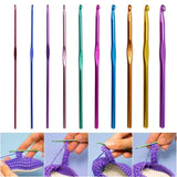Looen Brand 90pcs Crochet Hooks Set Aluminum Knitting Needles Yarn Craft Kit Knitting Accessories with Pink Case For Women Gift