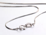 14"-32" Thin Slim Real 925 Sterling Silver Octagon Snake Chains Necklace Women Kids Girls Jewelry Kolye Colier 35-80cm 0.75mm