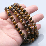 108 Tibetan Buddhist Mala Natural Tiger Eye Gem Stone Bead Dual-use Necklace Bracelet Wrapped Wood Prayer for Meditation