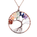Tree Of Life Pendant Necklace. Choice of Natural Gemstones.