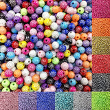 8mm Bright Shiny Round Acrylic Beads (100 Pcs)