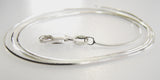 925 Sterling Silver Eight-Sided Snake Chain Necklace Italian 0.75mm DIY jewelry chain