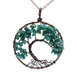 Tree Of Life Pendant Necklace. Choice of Natural Gemstones.