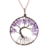 Tree Of Life Pendant Necklace. Choice of Natural Gemstones.