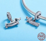 Dachshund Pendant Charms Fashion Jewelry 925 Sterling Silver Crystal Fit Bracelets & Necklaces Chain