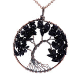 Tree Of Life Pendant Necklace. Choice of Natural Gemstones.