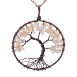 Tree Of Life Pendant Necklace. Choice of Natural Gemstones.
