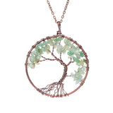 Tree Of Life Pendant Necklace. Choice of Natural Gemstones.