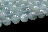 Natural Aquamarine Gemstone 12-12.5mm Round Beads for jewelry making