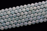 Natural Aquamarine Gemstone 12-12.5mm Round Beads for jewelry making