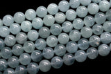 Natural Aquamarine Gemstone 12-12.5mm Round Beads for jewelry making