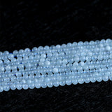 Genuine Natural Green Blue Aquamarine Semi-precious stones Round Loose Beads 4mm 6mm 8mm 10mm 12mm 15"