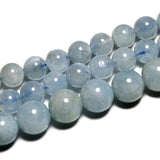 AAA Natural Aquamarine Round  Stone Beads For Jewelry Making DIY Bracelet Necklace Material 6-8mm Strand 15''