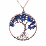 Tree Of Life Pendant Necklace. Choice of Natural Gemstones.