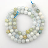Natural Aquamarine Beads Gemstone For DIY For Jewelry Making Strand 15" 6mm-10mm