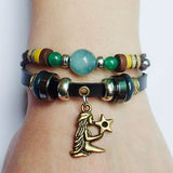 SALE 20% OFF 12 Zodiac Signs Charm Bracelet. Boho Style Multilayer Horoscope Bracelet Leather & Hemp & Wood Beads