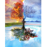 100% Full DIY 5D Diamond Painting Seasons Tree Cross Stitch Diamond Embroidery Patterns rhinestones Diamond Mosaic