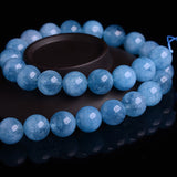 Natural Aquamarine Loose Beads For DIY Jewelry Making 6mm-12mm about 15" Strand