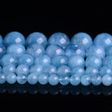 Natural Aquamarine Loose Beads For DIY Jewelry Making 6mm-12mm about 15" Strand
