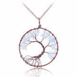Tree Of Life Pendant Necklace. Choice of Natural Gemstones.