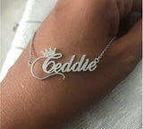 Personalized Name Crown Necklace Stainless Steel Charm Custom Name Jewelry Any Name Lots Of Font Style To Choose For Girls Kids
