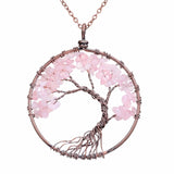 Tree Of Life Pendant Necklace. Choice of Natural Gemstones.