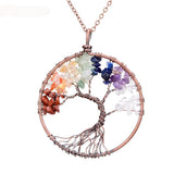 Tree Of Life Pendant Necklace. Choice of Natural Gemstones.