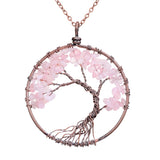 Tree Of Life Pendant Necklace. Choice of Natural Gemstones.