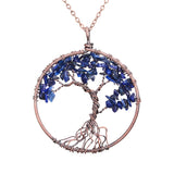 Tree Of Life Pendant Necklace. Choice of Natural Gemstones.