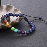 Chakra Natural Stone Beads Bracelet. Adjustable Healing Bracelet For Women