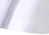 Cute Hot Dog Dachshund Pattern Print T-shirt Short Sleeve O Neck White and Black For Ladies