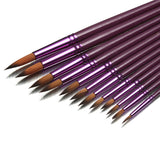 Fine Paint Brush Set (12 Pcs)