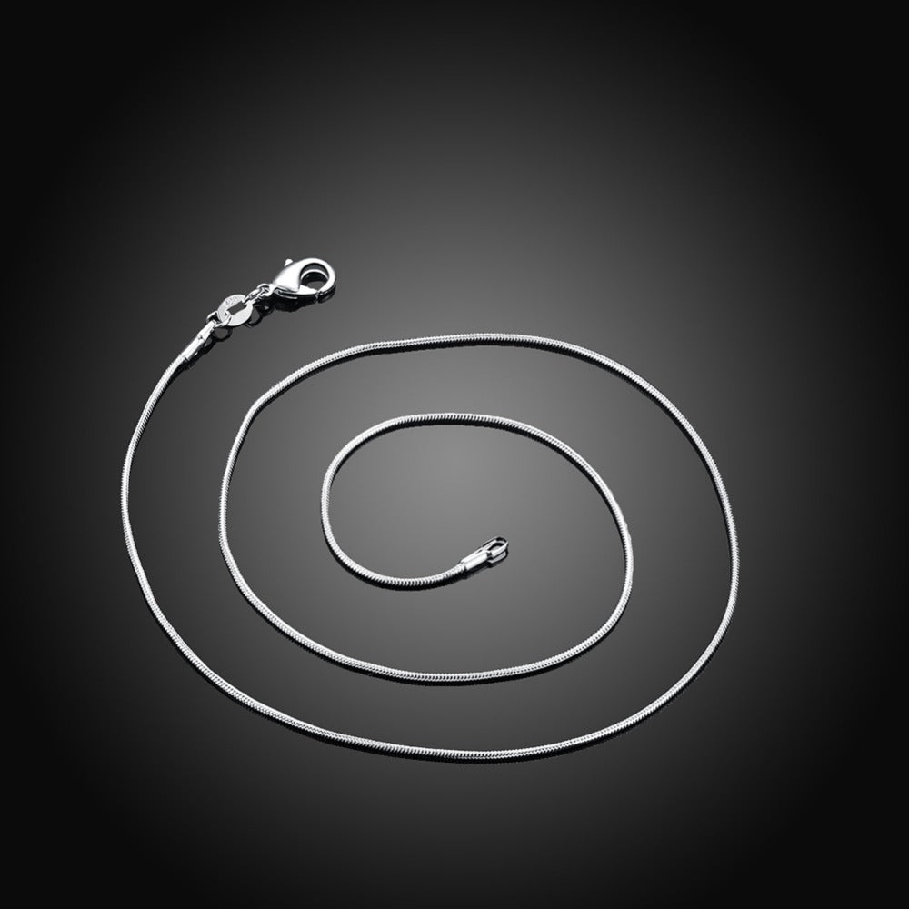 snake chain thin copper chain necklace