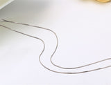 14"-32" Thin Slim Real 925 Sterling Silver Octagon Snake Chains Necklace Women Kids Girls Jewelry Kolye Colier 35-80cm 0.75mm