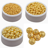 Plated Alloy Hollow Beads Charms