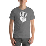 Curious Funny Dachshund T-Shirt Short-Sleeve Unisex