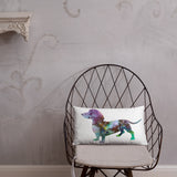 Dachshund Art Throw Pillow Soft Polyester (Pillow only)