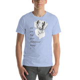 Curious Funny Dachshund T-Shirt Short-Sleeve Unisex