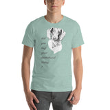Curious Funny Dachshund T-Shirt Short-Sleeve Unisex