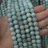 Natural Aquamarine Stone Beads Gem Beads Loose Beads For DIY Jewelry Making 6mm-11mm Strand 15"