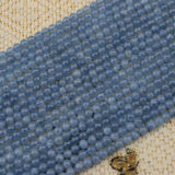 Natural Aquamarine Gemstone Beads. Round Beads For DIY Jewelry Making. Strand 15"