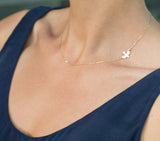 Tiny Peace Dove Pendant Necklace on Chain