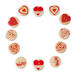 Heart Wooden Buttons (50 Pcs)