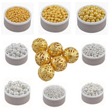 Plated Alloy Hollow Beads Charms