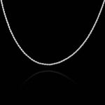 Sterling Silver Plated Necklace Women Man necklace 2mm 16 18 20 22 24 inch Twist Rope Chain jewelry accesory 925 stamp