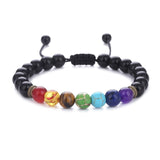 Chakra Natural Stone Beads Bracelet. Adjustable Healing Bracelet For Women