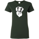 Dachshund Cotton Ladies' T-Shirt Bright Colors