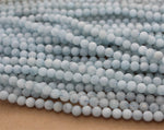 Genuine Blue Natural Aquamarine Gemstone Loose Beads For DIY Jewelry 6mm