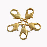 12mm Gold & Silver Plated Alloy Lobster Clasps (50 Pcs)